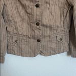 City Streets Tan Striped Blazer Size M Photo 3