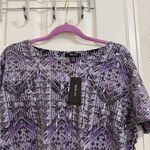 Style & Co  Geometric Purple Sequin Blouse Top NWT Photo 1