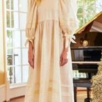 Hunter Bell  Bennett Puff Sleeve Maxi Dress Cream Cottagecore‎ NWT M Photo 0