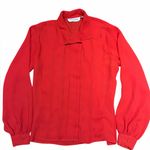 Vintage Alexandria Red Blouse Size 4 Photo 2