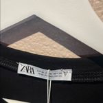ZARA New  Junior’s Women’s Black Cotton T Shirt Size medium NWT Photo 3