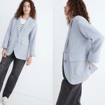 Madewell Larsen linen blend windowpane relaxed two button blazer jacket medium Photo 1
