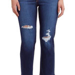 Levi's NWT Ribcage Straight Ankle High Rise Distressed Dark Wash Denim Jeans 27 Photo 0