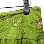 RAJ Embroidered Harem Drop Crotch Pants Green Pink Sz L Cotton Festival NEW Size L Photo 4