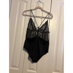 Calvin Klein Black Lace Mesh Strappy Teddy Bodysuit L XL Photo 2