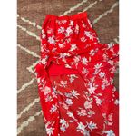 H&M Womens Boho Floral Romantic Slit Sheer MIDI Skirt Size 2 Spring Summer Vacation Photo 4