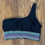 Paisley One Shoulder Woven Patchwork Black Bikini Set size S NWT swimsuit Photo 3