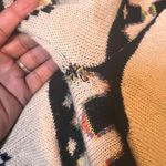 Altar'd State  Cardigan Duster Sweater‎ Knit Aztec Tribal Boho Beige Black Medium Photo 3