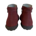 Jbu  Memory Foam Do Juno Women Sz 7 M Burgundy Ankle Length Zip Up Chelsea Boots Photo 7