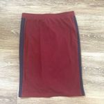 American Apparel burgundy blue stripe skirt Photo 2