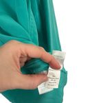 Lilly Pulitzer Elsa 100% Silk Top Green Preppy Office FLAW Womens Medium Photo 5