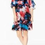 Calvin Klein Womens Off-The-Shoulder Multicolor Floral Flounce Size 6 Dress NEW Photo 1