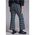 Anthropologie MAEVE The Margot Kick-Flare Cropped Black Green Pants XS PETITE Photo 4