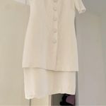 Breakin’ Loose Vintage 80s One Piece Mini Skirt Suit Size 3/4 White Photo 8