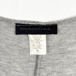 American City Wear Plus Sz 2X Dress Maxi Gray Knit Short Sleeve V Neck Drape 658 Photo 6