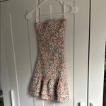 Windsor Floral Smocked Strapless Dress Photo 1