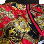 After All Vintage 80s 90s Woman Zip Up Windbreaker Jacket Baroque Paisley Chain Photo 2