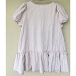 Pink Puff Sleeve Dress Striped Ruffle Hem Cottage Coquette Women’s Size 2X Photo 4