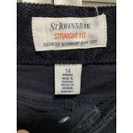 st. john's bay Corduroy Pants Size 14 Stretch Black Boot Cut Slender Mid Rise NWT Photo 2