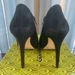 Gianni Bini Cadince Women's Suede Peep Toe Heel Shoes Black Size 7.5M Photo 7