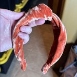 NWOT Iris Atelier Handmade Elegant Top Knot Velvet Headband in Rust Brown Photo 2