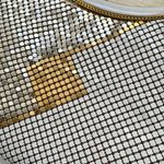 Vintage aluminum purse in white, silver & gold. White Photo 5