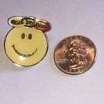 Independent Order of Odd Fellows Daughters of Rebekah Smiley Face Enamel Pin Yellow Photo 2