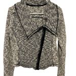 Lucky Brand Black White
Diamond Long Sleeve Zip Up Collared Sweater medium Photo 0