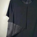 Universal Standard  Black Short Sleeve Ruffle Front Top‎ Photo 4