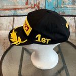 Flat Top Baseball Cap Snapback Black Hat Embroidered Photo 1