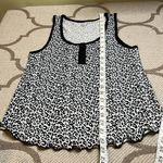 Badgley Mischka Badgley Mishka Studio black white gray leopard print short pajama lounge set Photo 10