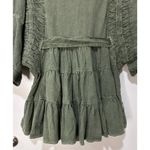 Free People  Hampton Belted Mini Dress Crystal Kelp Cotton Size Medium NWOT Chic Photo 15