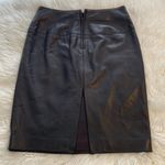 H.I.P. SIENA 100% Leather Skirt long 23” waist 30” 36” excellent condition size 10 Photo 2