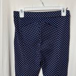 Tory Burch Sport Navy and White Patterned Flare Pants Size Small Petite Blue Photo 4