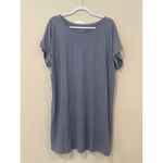 Eileen Fisher  Large Tunic Top T Shirt Dress Cover UP Short Sleeve Side Slits Photo 2