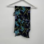 Katlyn O'Farrel Vintage Floral Scarf Accessory Tie Belt Lightweight Black Photo 6