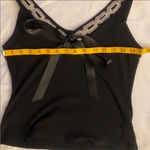 Kay Celine Black sleeveless sweater with beaded detail & bow‎ Photo 7