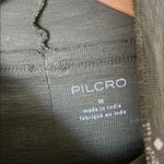 Pilcro  Olive green paisley long sleeve turtleneck top Photo 6