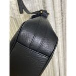 Etienne Aigner Vintage Black Leather Crossbody Bag Gold Medallion 80s 90s Photo 12