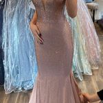 Ellie Wilde Light Pink Sparkle Prom Dress Photo 0