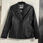 wilson's leather Pelle Studio  Blazer Style Jacket Black Size Medium Vintage Y2K Photo 0