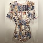 Love Shack Fancy  Pink and Floral Cotton Patchwork Natasha Ruffle Mini Dress medium Photo 2