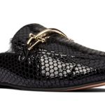 Clarks | NWT Fur Lined Snake Embossed Mules Photo 0