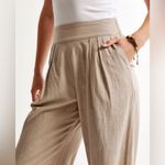 Abercrombie & Fitch Sloane Linen-Blend Tailored Wide Leg Pants Photo 3