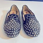 Prada Studded and Jeweled Black Leather Loafers Size 36.5 or US 6.5 Photo 0