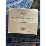 ZARA NEW Women's Blue Medium Wash High Rise Wide Leg Denim Jeans Pants Size S Photo 4