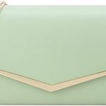 Women’s Evening Handbag Vegan Leather Ladies Envelope Clutch Classic Elegant Purse Bags Photo 0