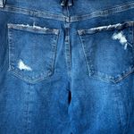 Good American Good Boy Jeans Straight Leg High Rise Split Hem Indigo Size 8/29 Photo 5