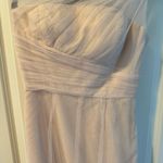 Monique Lhuillier Bridesmaids Fallen Rose Petal Gown Pink One Shoulder Maxi | 2 Photo 4