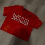 Santa Clara University (scu) custom bleached cropped tshirt Red Photo 0